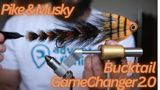 Fly Tying Bucktail Gamechanger 20 Muskie amp Pike Fly [upl. by Ilecara]