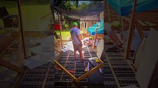 Strongest Deck Ever Built 💪 DeckBuilding101 CurvedDecking StoneDeks timbertech poolparty [upl. by Nerrak]