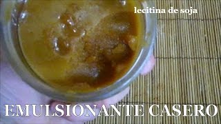 Cómo hacer un EMULSIONANTE CASERO y NATURAL lecitinadesojaMake a HOMEMADE emulsifiersoylecithin [upl. by Ecydnak938]