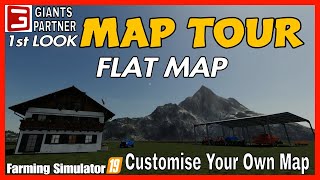 FLAT MAP fs19 map tour farming simulator fs19maps ls19 mods [upl. by Keli371]