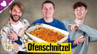 Ofenschnitzel  ZwiebelSahneSchnitzel mit Aaron  Lieblingsrezept [upl. by Andriana]