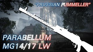 BF1 quotTHE PRUSSIAN PUMMELLERquot Parabellum MG1417 Low Weight Gameplay [upl. by Danit53]