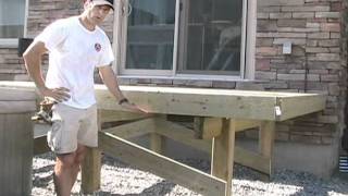 Building Free Standing Deck  Bracing Posts [upl. by Ariec808]