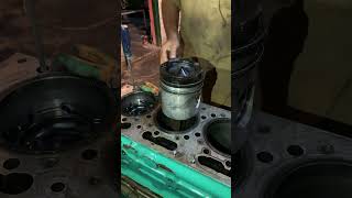 Cummins 6 Cylinder Diesel Engine Piston Assembling automobile piston engine engineoverhaul [upl. by Jacinto]