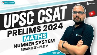 Number System UPSC CSAT  CSAT Maths Syllabus Questions  CSAT Maths Question and Answers PDF EduTap [upl. by Jeniece]