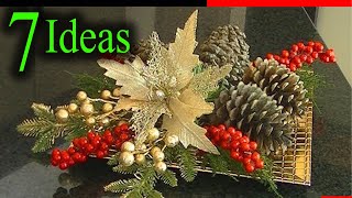 Cómo hacer un centro de mesa navideño con flores [upl. by Lilli]