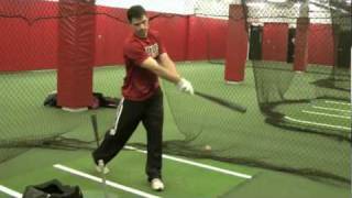 Baseball drills Building swing power with Louisville Sluggers weighted bat [upl. by Einhorn]