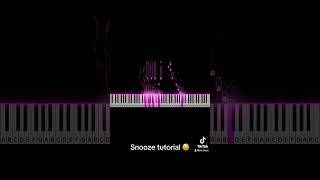 Snooze Sza piano tutorial [upl. by Onitram651]