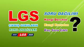 LGS SORU DAĞILIMI 2025 [upl. by Yalhsa761]