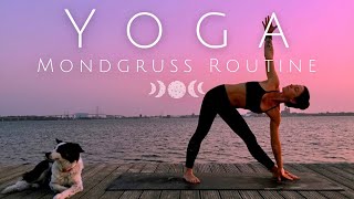 Mondgruß Routine │ Yoga für Anfänger │ 15 Minuten │Yoga für den Abend │ mit Musik [upl. by Lorain]