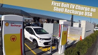 Shell Recharge EV Charging First US DCFC Session in a Bolt EV [upl. by Dietz]