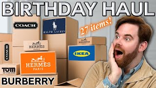 Massive Luxury Birthday Haul🎉 Hermes Coach Burberry and More [upl. by Ajax]