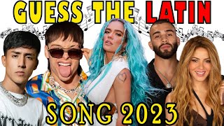 Guess The Best Best Latin Songs 2023  Spanish Mix 2023  2023 Latin Music Quiz [upl. by Monti]