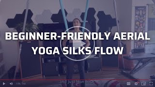 Beginnerfriendly aerial yoga silks flow with Bugible [upl. by Anaillil]