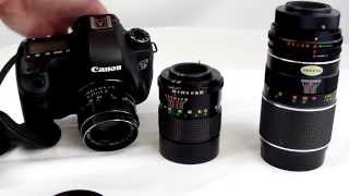 Cheap Canon adapted lens m42 screw mount [upl. by Keiryt]