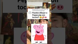 Peppa Pig con Tocino 🥓 😂🎨 arte dibujo artista shorts [upl. by Niuqauj]