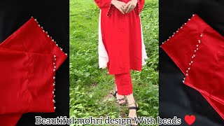 Beautiful Pant Pajama Mohri Design Cutting amp Stitching With Beads❤Easy Way To Cut Pant Plazo [upl. by Attaynek]