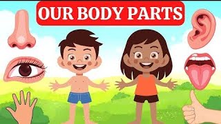 parts of body for kids  10 parts of body  our body parts  kids animated learning  My body  body [upl. by Eanram]