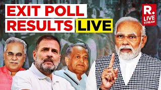 Exit Poll Results LIVE BJP to Win MP Rajasthan Congress ahead in Chhattisgarh Telangana [upl. by Zeuqram949]