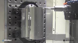 4Axis CNC Machining with Autodesk PowerMill and Okuma MB4000H [upl. by Lela]