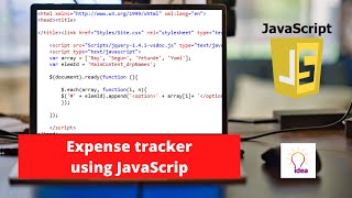 Expense tracker using JavaScript  JavaScript Project [upl. by Nina]