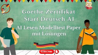 Practice A1 German Goethe Zertifikat Exam  Start Deutsch Hören Modelltest Paper mit Lösungen [upl. by Einimod]