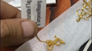 Alzena Gold Chain by Candere in 14 karat 18 inches kalyan Jewellers unboxing and review [upl. by Yelnet]