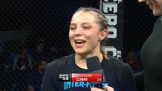 Invicta FC 58 Magdalena Czaban PostFight Interview [upl. by Yrehc185]