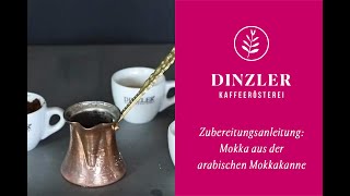 Mokka Kaffee kochen in der Mokkakanne  DINZLER Kaffeerösterei [upl. by Sang]