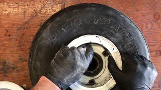 Changing a General Aviation Aircraft Tire  Cleveland Wheel  Piper PA28 Cherokee Nose Wheel [upl. by Eiba394]