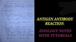 ANTIGEN ANTIBODY REACTION NOTES antigenantibodyreaction zoologynotes biology immunologynotes du [upl. by Em]