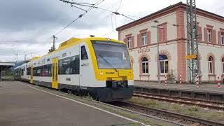 Departure RB 20 SWEG towards Freudenstadt Hbf at station Hausach 882024 [upl. by Noj522]