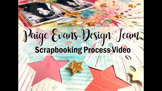 Scrapbooking Process 482 Paige Evans DT  Happy New Year [upl. by Erdnaet]