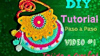 BOLSA TEJIDA A CROCHET PASO A PASO PARA NIÑAS [upl. by Nylcsoj]