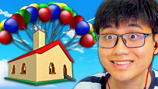 Aku terbangin RUMAH pake BALON di Roblox [upl. by Asenaj632]