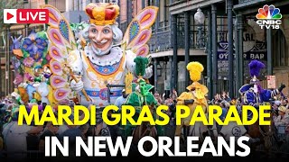 Mardi Gras Parade LIVE King of Carnival Leads Rex Parade During Mardi Gras in New Orleans  IN18L [upl. by Abil48]