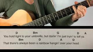 Rainbow Kacey Musgraves Guitar Play Along in D [upl. by Raybourne]