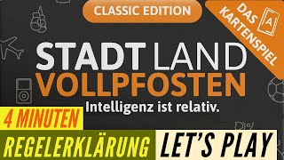 Stadt Land VOLLPFOSTEN Kartenspiel Regeln Anleitung  Lets Play [upl. by Eob]