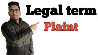 what is plaint what is plaint legal term essentials of plaint plaintlegaltermplaintlegalterm [upl. by Ilyk93]