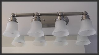 Bathroom vanity light fixture installation [upl. by Enid]