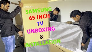 Samsung The Frame 65 Inch TV Unboxing amp Installation [upl. by Fem444]