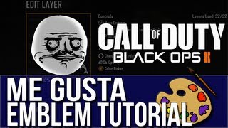 quotMe Gusta Facequot Emblem Tutorial Funny Black Ops 2 Emblems [upl. by Atinaujnas]