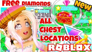 EASY GUIDE ✅ HOW to FIND ALL CHEST LOCATIONS 💎 FREE DIAMONDS NEW DIVINIA PARK ROYALE HIGH ROBLOX [upl. by Murphy]