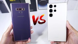 Samsung Galaxy S23 Ultra VS Samsung Galaxy Note 9 Cameras Speed Test amp Display [upl. by Dorotea917]