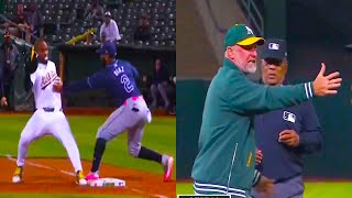 Mark Kotsay Ejected After Miguel Andújar was called out at first  Athletics vs Rays Highlights [upl. by Abbate]