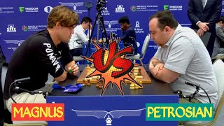 Magnus Carlsen vs Tigran L Petrosian  FIDE World Rapid amp Blitz Chess Championship 2023 [upl. by Felice252]