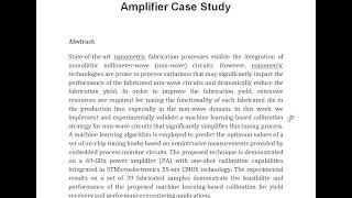 Nonintrusive Machine Learning Based Yield Recovery and Performance Recentering for mm Wave Power Amp [upl. by Hartnett]