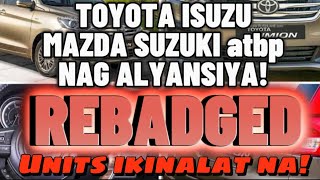 TOYOTA MAZDA ISUZU HONDA SUZUKI VOLKSWAGEN atbp REBADGED UNITS DUMAMI NA [upl. by Armbrecht]