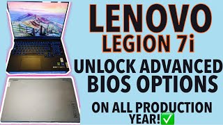 Lenovo Legion 7i ★ How To Enter Advanced BIOS Settings  Unlock Legion 7i BIOS Menu [upl. by Ylen]