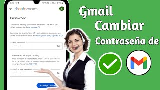 Cómo cambiar la contraseña de Gmail en el móvil Cómo cambiar la contraseña de Gmail en Android Ol [upl. by Hollington]